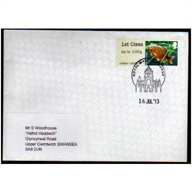 2013 1ST 'POST & GO' PONDLIFE (CAUSIAN CARP) ON COVER (EBID9105)