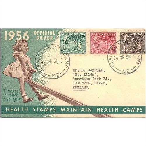 New Zealand Cover 1956 - SG 755-757 - Health Stamps Maintain Health Camps