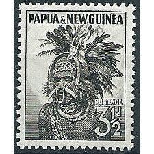 Papua & New Guinea 1958 SG6a 3 1/2d Black Fine Mounted Mint ... .