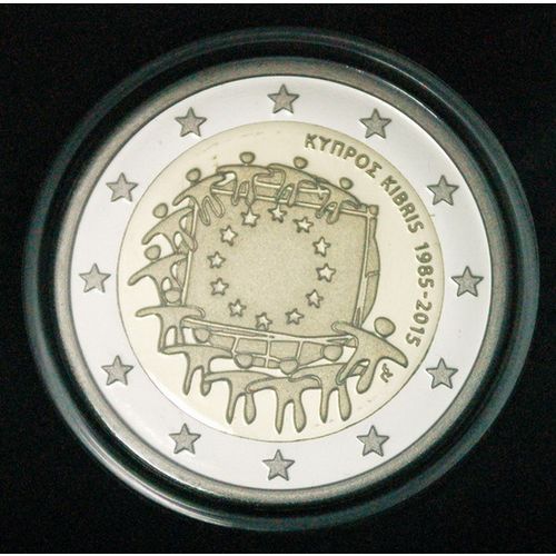 FLAG: CYPRUS ★ 2 EURO 2015 PROOF! LOW START ★ NO RESERVE!