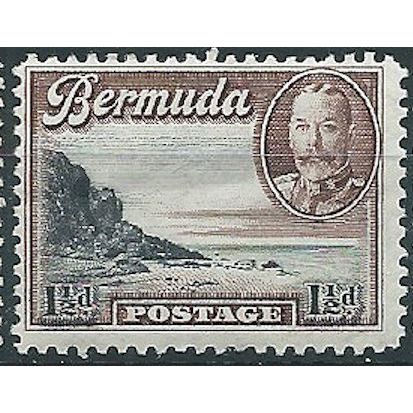 Bermuda 1936 SG100 1 1/2d Black & Chocolate Mounted Mint . ..