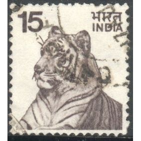India 1974 - SG 730 - 15p brown - Tiger - used 4