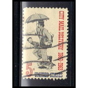 Used 1238 5c City Mail Fine KA7439