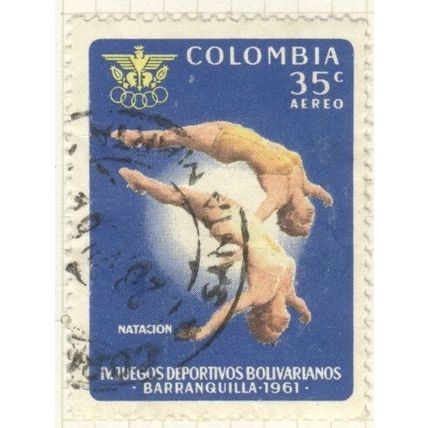 Colombia 1961 (Air) - 35c multi - Bolivar Sport Games, Barranquilla - used