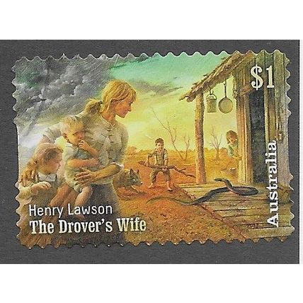 AUS 2017 $1.00 (S/A) ' HENRY LAWSON - THE DROVERS WIFE' FINE USED (EBID77-902)
