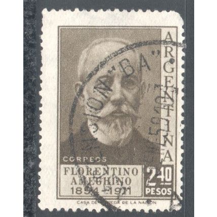 Argentina stamps 1956 - 2.40p - Florentino Ameghino, Anthropologist - used 2