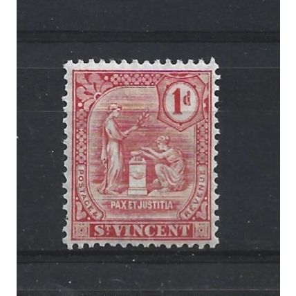 St Vincent.SG99 1d Carmine.Mounted Mint.Jun24b