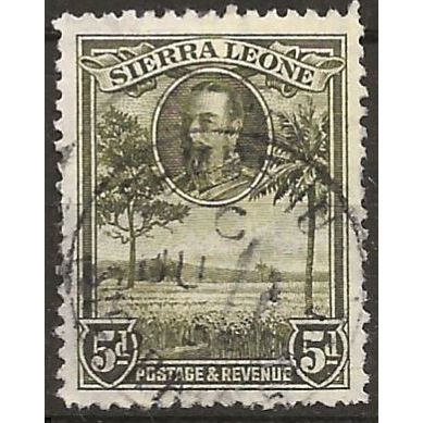 Sierra Leone 1932 SG161 5d Bronze Green Fine Used .