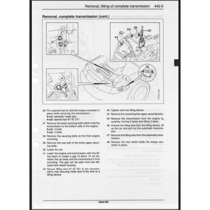 Saab 900 Automatic Transmission Workshop Manual 1994 199321564 PDF