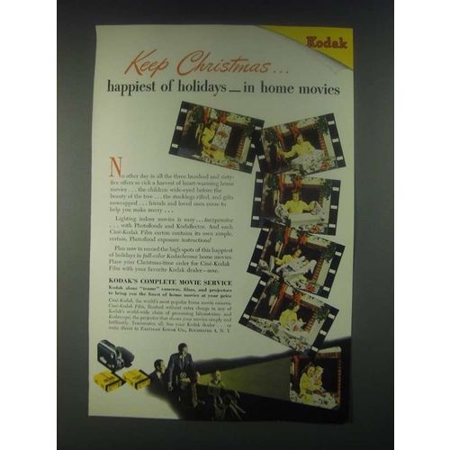 1946 Kodak Cine-Kodak Film and Cameras Ad - Keep Christmas Happiest