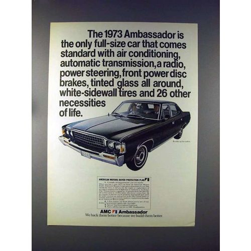 1973 American Motors Ambassador Car Ad - Comes Standard