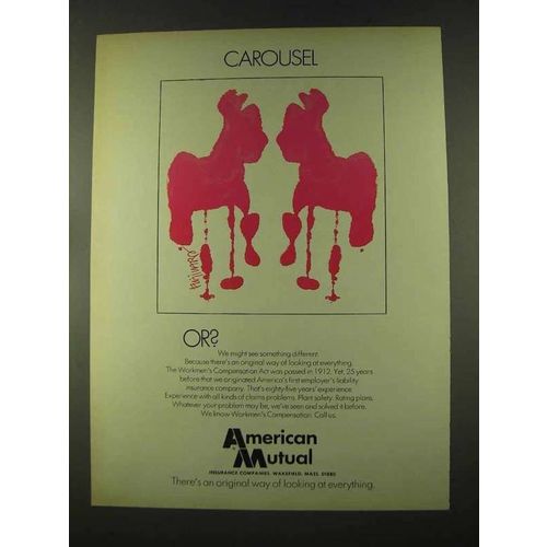 1973 American Mutual Insurance Ad - Carousel Or?