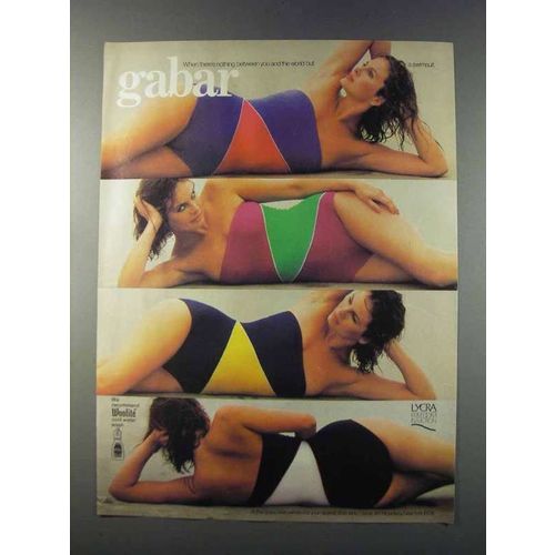 1981 Gabar Swimsuits Ad - Nothing Between You and World