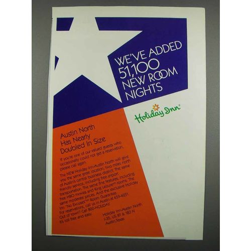 1983 Holiday Inn Austin North Ad - Added Room Nights