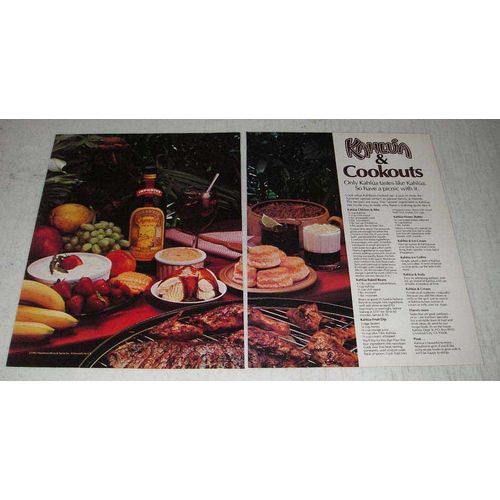 1983 Kahlua Liqueur Ad - Kahlua & Cookouts