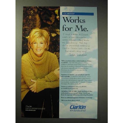 1998 Schering Claritin Ad - Joan Lunden - Works for Me