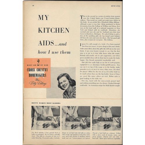 Better Living Magazine June 1951 Vol - 1 No 2 Crafts Recipes Housekeeping Pets