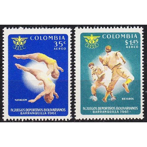 KOLUMBIEN COLOMBIA [1961] MiNr 1001,02 ( **/mnh ) Sport