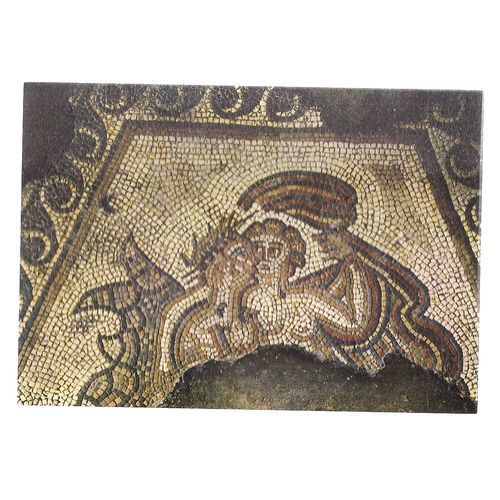 MOSAIC, CHEDWORTH ROMAN VILLA, GLOUCESTERSHIRE unused postcard J Arthur Dixon #