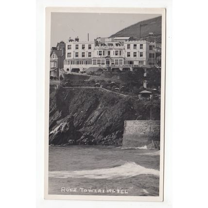 The Rock Towers Hotel Looe Postcard RP Cornwall Local Publisher Raddy