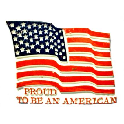 Proud to be an American Flag Fridge Magnet