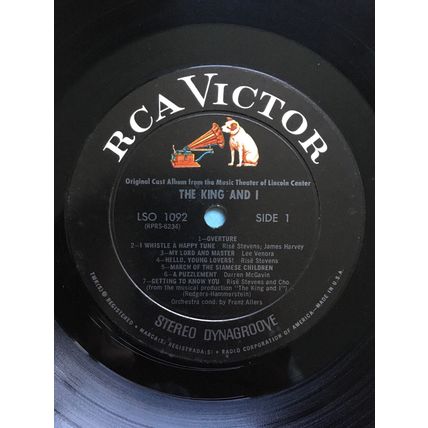 THE KING AND I - MUSIC THEATER OF LINCOLN CENTER (USA VINYL LP, 1964)