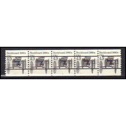 2124a 4.9c Buckboard Fine MNH Dry Gum PNC 2/5 Gap 1R X0352