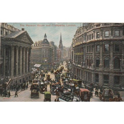 The Mansion House and Cheapside, London Postcard (LN79156)