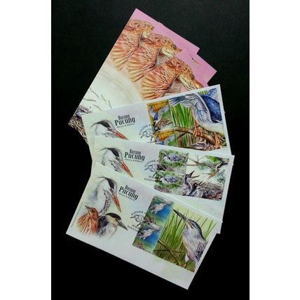 Malaysia Herons & Bitterns 2015 Migratory Birds Wildlife Animal (FDC 3's) *rare