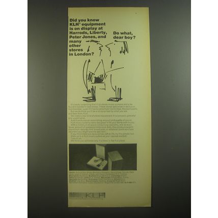 1967 KLH Stereo Equipment Ad - Did you know KLH equipment is on display
