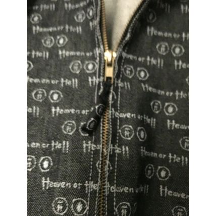 Heaven or Hell Men's Black & Gray Zip Up Jean Jacket Size 3XL