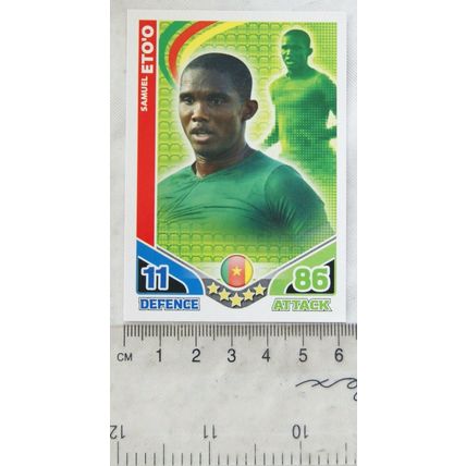 2010 Topps Match Attax World Cup Trading Card - Cameroon, Samuel Eto'o