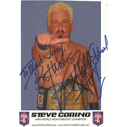Steve Corino Canadian Wrestler Giant Hand Signed Photo