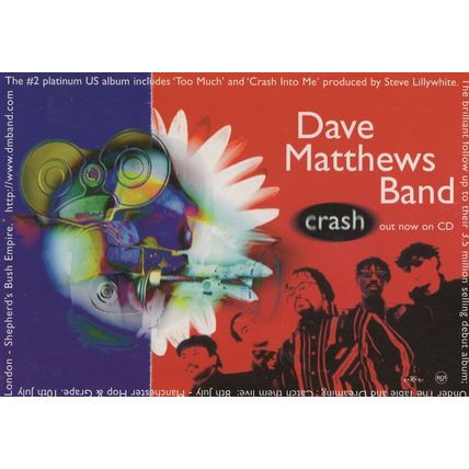 Dave Matthews Band Crash CD Advertising Postcard