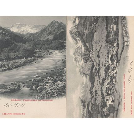 Adelboden Kleiner & Grosser Lohner 2x Switzerland Old Postcard s