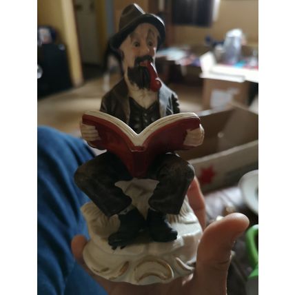 Ceramic Figure Male Reading