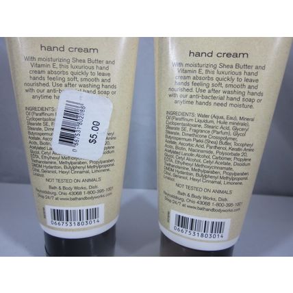 2 tubes Bath & Body Works Hand Cream 2 oz Nourishing Fresh Picked Strawberries