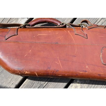 Antique Von Longerke & Detmold VL&D LEATHER TAKEDOWN RIFLE SHOTGUN CASE RARE W4B