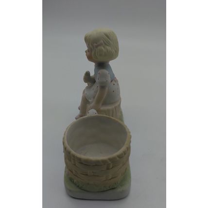 1983 Pastel Pretties Dainty Miss Fine Bisque Porcelain Candleholder - Vintage!