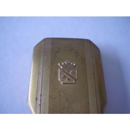Vintage Powder Compact Cruise Shipping Line USA Norway Art Deco Norwegian Crest
