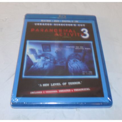 Paranormal Activity 3 Blu-Ray DVD Unrated Directors Cut 2011