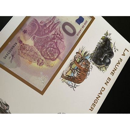 Euro Souvenir banknote Cover France 2021 Europa CEPT Faune en Danger Strasbourg
