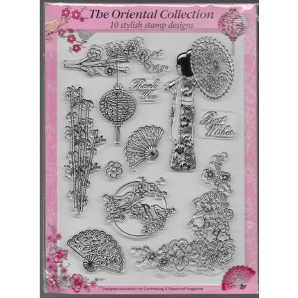 Oriental Collection Stamp Set. Stamping Cardmaking Scrapbooking Crafts