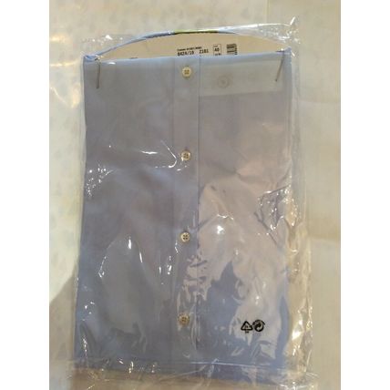 Eterna Mens Blue Non Iron Super Slim Fit Shirt Size 40 15 3/4" RRP £59.99