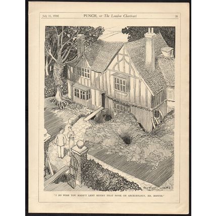 ARCHEOLOGY 1934 Arthur Watts PUNCH CARTOON PAGE