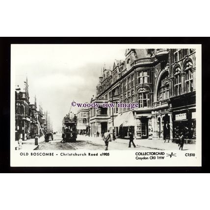 pp2385 - Hants - Tram on Christchurch Road, in Boscombe c1905 - Pamlin postcard