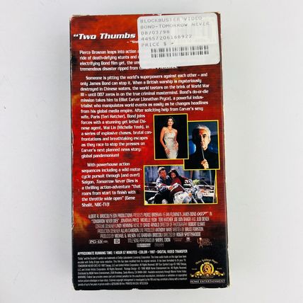 James Bond - Tomorrow Never Dies VHS Video Tape Pierce Brosnan