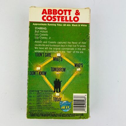 Abbott & Costello - Vol 1 Who's On First VHS Video Tape