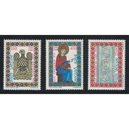 Vatican 900th Death Anniversary of Pope Gregory VII 3v 1985 MNH SG#839-841