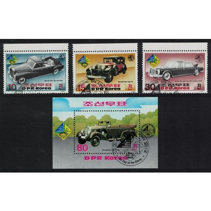 Korea Mercedes-Benz Cars Old-timers 3v+MS 1985 CTO SG#N2546-MSN2550